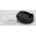 White Black Plastic Cup Travel Lid